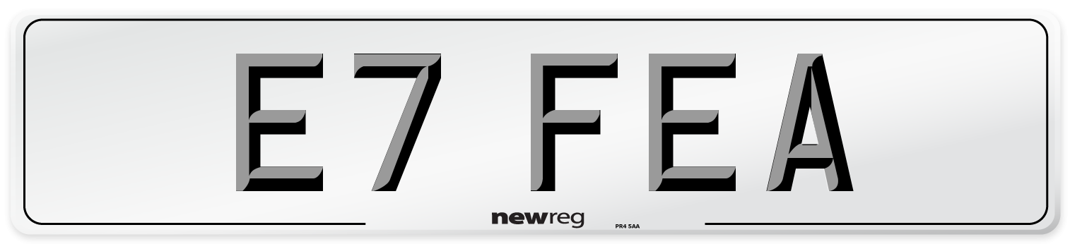 E7 FEA Number Plate from New Reg